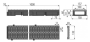 Дренажный канал 60мм с пластмассовой рамой и пластмассовой решеткой A15