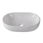 Раковина накладная керамическая, овальная, серая матовая, BB1084-H311, 600x420x140