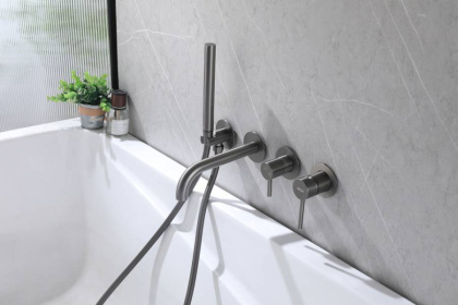 Смеситель ABBER Wasser Kreis AF8130NG для ванны скрытого монтажа, никель