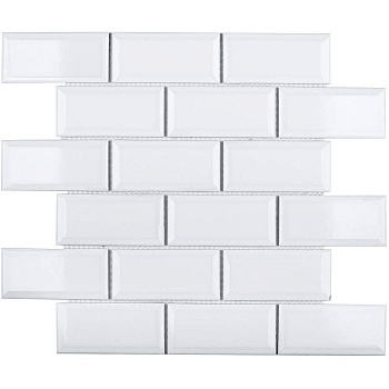Керамическая мозаика, Metro White Glossy 45х95, Brick & Metro