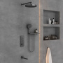 Душевой комплект VSFW-433TI2RGM встраиваемый, вороненая сталь