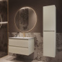 База под раковину Welle 800 подвесная, 2 выкатных ящика soft-close, M.Beige