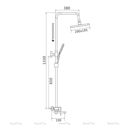 Душевая система Shevanik, латунь S9101H черный Душевая система Shevanik, латунь S9101H черный
