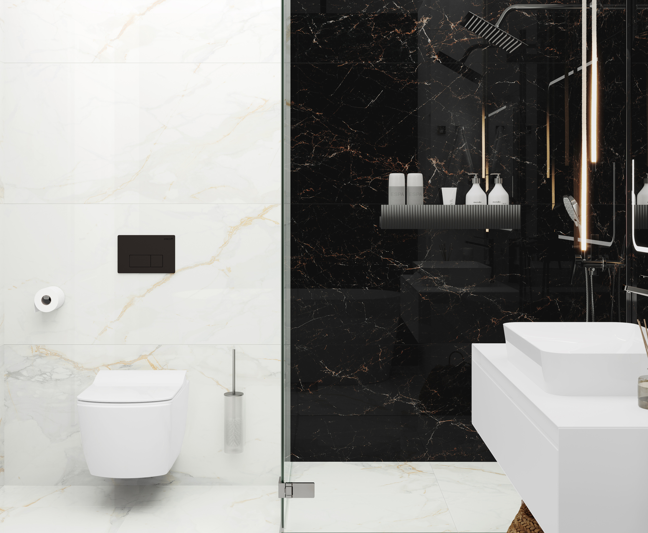 Nirvana Black Керамогранит черный 60x120 Полированный