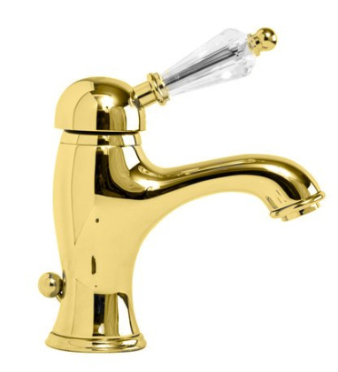 VINTAGE-LSM1-01-Sw-N Смеситель для раковины с донным клапаном Исполнение: Хром, Ручки: Swarovski Nero  VINTAGE-LSM1-01-Sw-N Смеситель для раковины с донным клапаном Исполнение: Хром, Ручки: Swarovski Nero