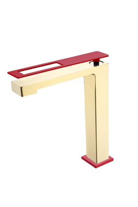 Смеситель для раковины Boheme Q Gold-Red