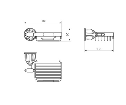 Мыльница решетка RUSH Socotra (ST12410) Мыльница решетка RUSH Socotra (ST12410)