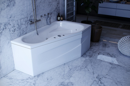 Ванна  Медея правая пустая без фр.экр.(вклеенный каркас)