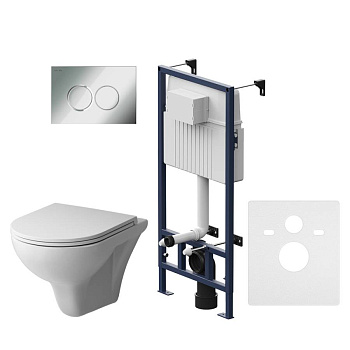 IS70151.901700 Инсталляция с клавишей ProC L глянец. Хром с подвесным унитазом Gem FlashClean с сид м/лифт IS70151.901700 Инсталляция с клавишей ProC L глянец. Хром с подвесным унитазом Gem FlashClean с сид м/лифт