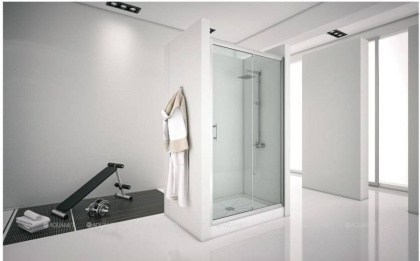 Душевая дверь Aquanet Alfa NAA6121 150, прозрачное стекло