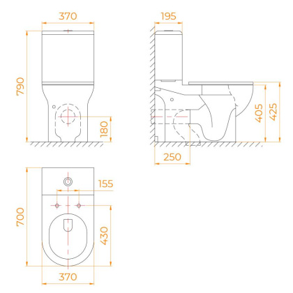 Унитаз с бачком напольный RGW SW-05