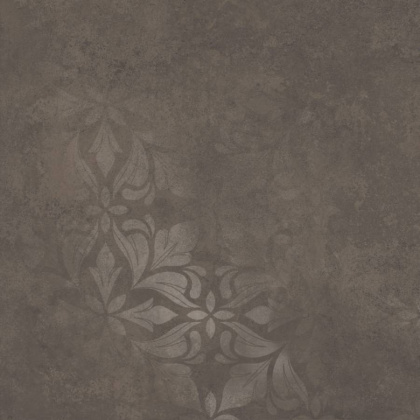 Хадду коричневый матовый декорированный 40,2x40,2x0,8