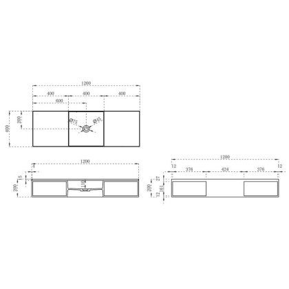 Раковина из искусственного камня Vincea VWB-6S212MW, 1200*400*200, подвесная, цвет белый матовый Раковина из искусственного камня Vincea VWB-6S212MW, 1200*400*200, подвесная, цвет белый матовый