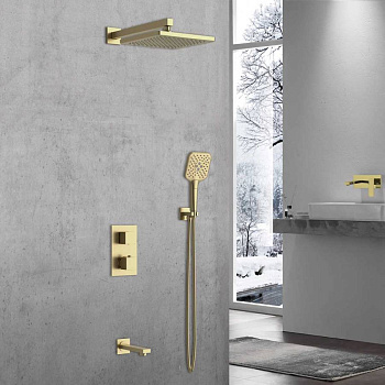 Душевой комплект Next VSFW-1N3TGM термостатический встраиваемый, трехрежимный, вороненная сталь