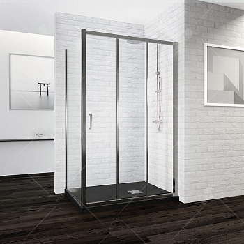 Душевой уголок RGW РА-73, 060873128-11, 120 х 80 см, стекла прозрачные, профиль хром