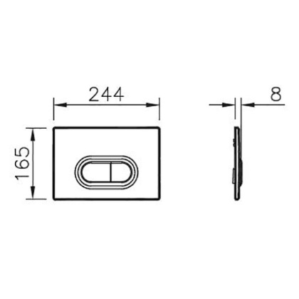 Кнопка смыва VitrA Loop O, металлическая, цвет Нержавеющая Сталь