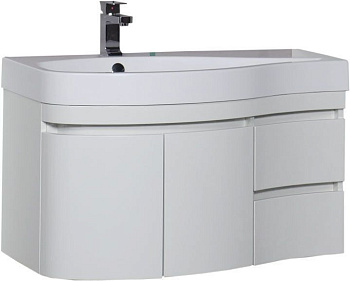 Тумба под раковину Aquanet Сопрано 95 L белый (2 дверцы 2 ящика)