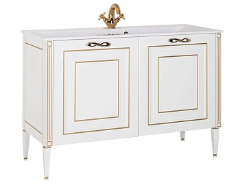 Тумба под раковину Aquanet Паола 120 белый/золото