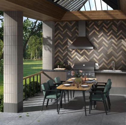 Керамогранит DL600600R20 Роверелла серый тёмный обрезной 60x60x20 (2шт/0,72м2), м2