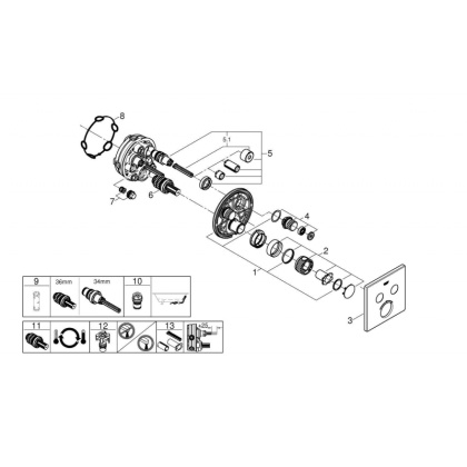 Термостат для душа Grohe Grohtherm SmartControl 29124000 хром Термостат для душа Grohe Grohtherm SmartControl 29124000 хром