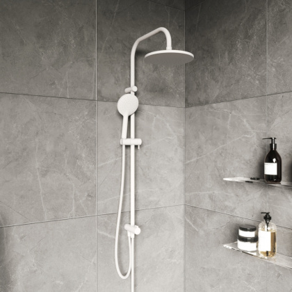 DX977700200 Origin Bit душ. система: верхний душ 230мм, ручн.душ 120мм, 1 режим, штанга 1010мм, Белый DX977700200 Origin Bit душ. система: верхний душ 230мм, ручн.душ 120мм, 1 режим, штанга 1010мм, Белый