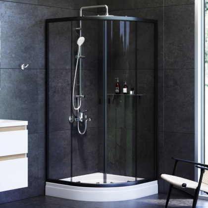 W88G-205-090BT64 X-Joy Twin Slide,  Душевое ограждение без  поддона, 90x90, профиль Черный