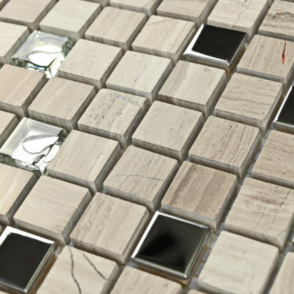 Мозаика натуральный камень Tokyo(чип 7*15*15) 30,5*30,5(17шт.-1.4м2), м2