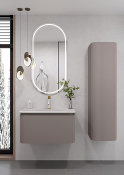 OVALE 1 полка рифленая 80CM DELMAR тумба + раковина OV1110100-080 Boheme