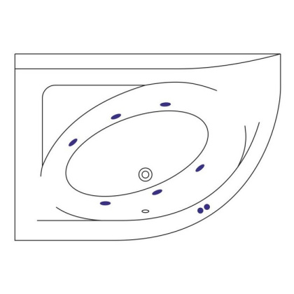 Ванна EXCELLENT Aquarella 150x100 (левая) "SOFT" (хром) Ванна EXCELLENT Aquarella 150x100 (левая) "SOFT" (хром)