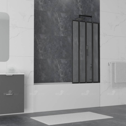 Шторка на ванну RGW Screens SC-23B 100x150 03112310-14 профиль Черный стекло прозрачное