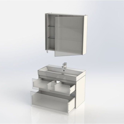 Мебель для ванной Aquanet Бруклин 85 белый