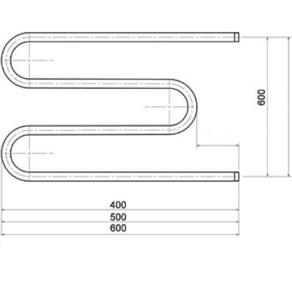 Полотенцесушитель М3/4" 60*40 с креплениями Полотенцесушитель М3/4" 60*40 с креплениями