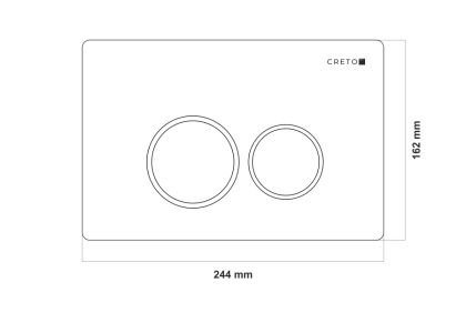 Клавиша смыва Creto Snap 1.2 для унитаза, черная матовая