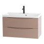 Тумба с раковиной подвесная BelBagno MARINO 80 Cappuccino Lucido, раковина белая Тумба с раковиной подвесная BelBagno MARINO 80 Cappuccino Lucido, раковина белая