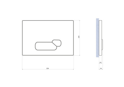 Кнопка ACTIS для LINK PRO_VECTOR_LINK_HI-TEC стекло черный