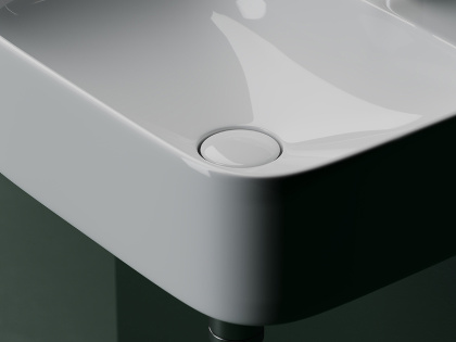 Умывальник AURA с 1 отверстием для смесителя, без перелива 430*390*135мм