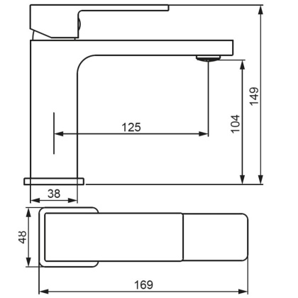 530210300 Gala смеситель для умывальника, чёрный