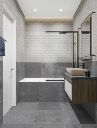 Декор MBS002 Про Лаймстоун Спакко серый матовый 20см*20см*9мм (1уп/1шт/)мозаичный, шт