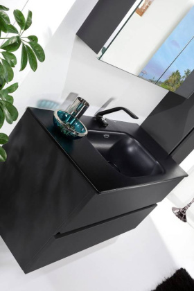 Тумба без раковины Vallessi 100*46cm АНТРАЦИТ мат. 2 полки, 837-100-A mat Boheme