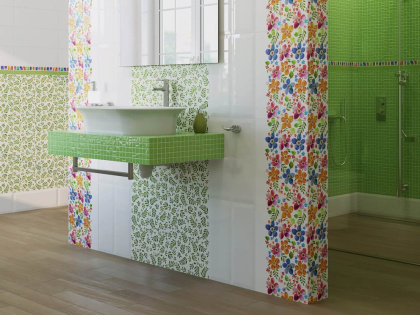 Плитка настенная 15075 Вилланелла белая грань 15*40*9.5 (18шт/1,08м2), м2