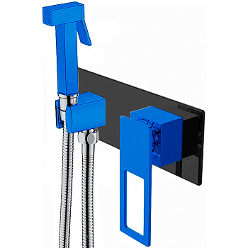 Гигиеническая лейка Q со смесителем BlackUW