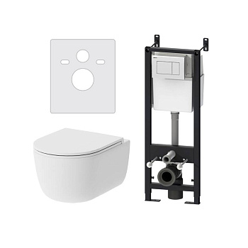 DX86.IS10101.1700 Инсталляция с клавишей Белый с подвесным унитазом Sirius безободк с сид м/лифт DX86.IS10101.1700 Инсталляция с клавишей Белый с подвесным унитазом Sirius безободк с сид м/лифт