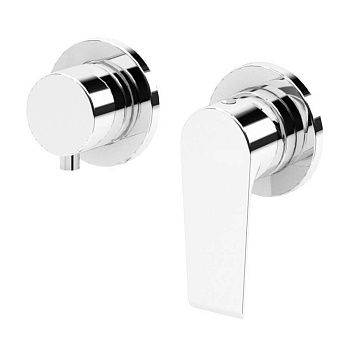 NAUTIC-VDIM2-M-BIO Встраиваемый однорычажный смеситель для душа с поворотным переключателем на 2 выхода Исполнение: Белый матовый  NAUTIC-VDIM2-M-BIO Встраиваемый однорычажный смеситель для душа с поворотным переключателем на 2 выхода Исполнение: Белый матовый