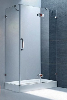 Душевой уголок RGW SA-41, 02034182-11, 80 х 120 см прямоугольный, стекло прозрачное, хром/красный