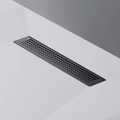 W01SC-P11-040-01BM MasterFlow Трап для душа линейный универс затвор Cut Gradient 40см цвет черн мат