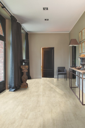 Виниловый ламинат Quick Step LIVYN Ambient Glue Plus AMGP 40046 Травертин Крем