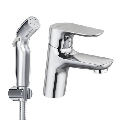 770300000 Origin Bit, Смеситель для умывальника без дк с гигиеническим душем