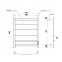 Полотенцесушитель электрический Point Антея PN17856B П6 500x600, диммер справа, черный Полотенцесушитель электрический Point Антея PN17856B П6 500x600, диммер справа, черный
