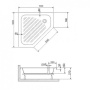 Душевой поддон RGW BT/CL-S 16180500-51-A 100 x 100 см акриловый, трапеция, цвет белый