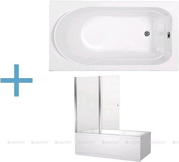 Акриловая ванна Aquanet West 140x70 (+ шторка Aquanet Alfa 4 NF6222-pivot) Акриловая ванна Aquanet West 140x70 (+ шторка Aquanet Alfa 4 NF6222-pivot)